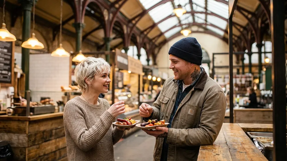 Markthalle Neun in Berlin-Kreuzberg – Street Food Stände in der historischen Markthalle