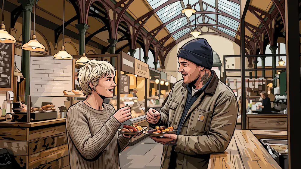 Markthalle Neun in Berlin – Street Food Stände in der historischen Markthalle
