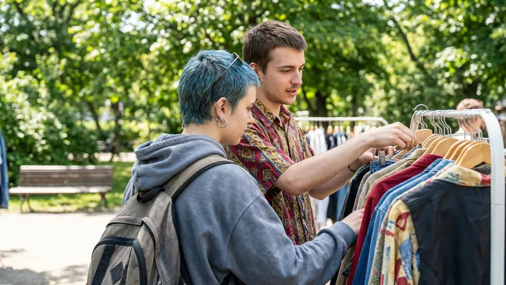 Mauerpark Flohmarkt in Berlin – Stöbern durch Vintage-Stände im Sonnenschein