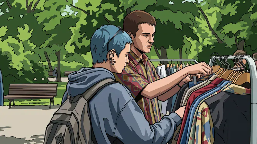 Mauerpark Flohmarkt in Berlin – Stöbern durch Vintage-Stände im Sonnenschein