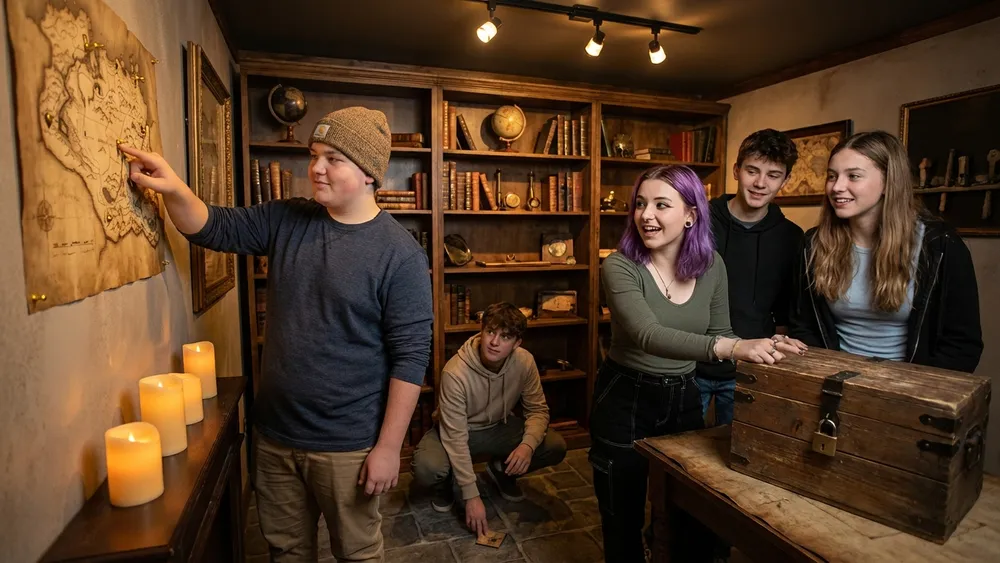 Escape Room in Berlin – Schulklasse löst gemeinsam Rätsel in einem thematisch gestalteten Raum