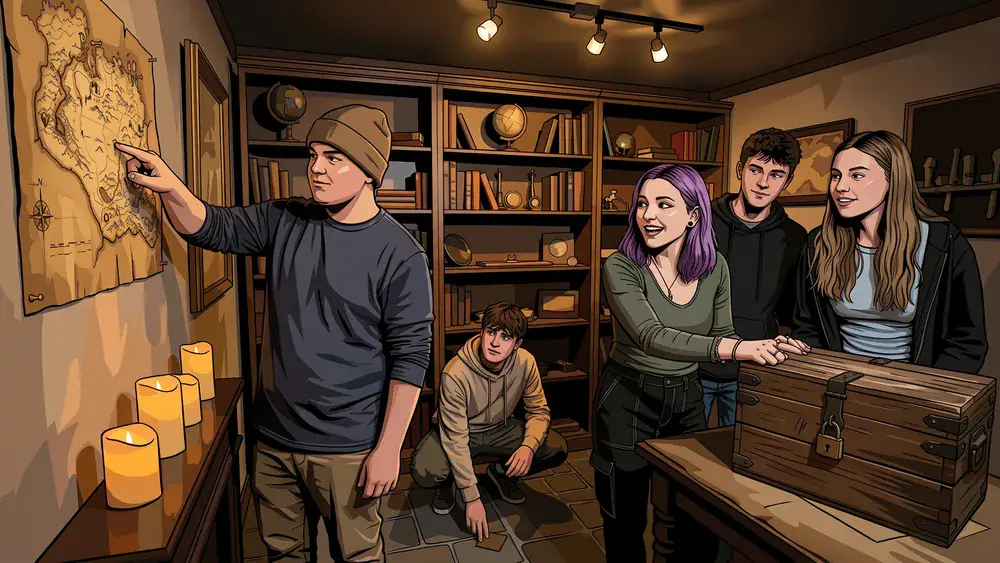 Escape Room in Berlin – Schulklasse löst gemeinsam Rätsel in einem thematisch gestalteten Raum