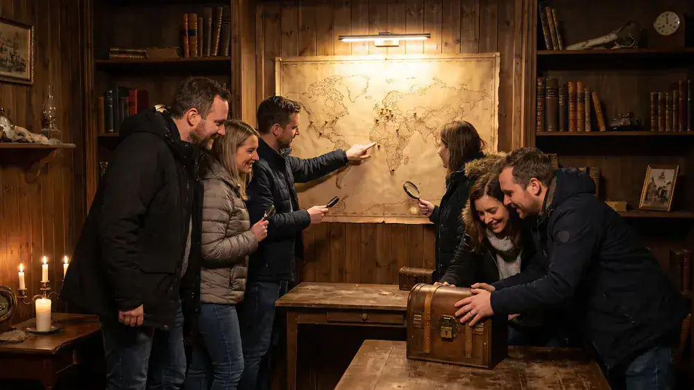 Escape Room in Berlin – Kollegen lösen gemeinsam Rätsel in einem thematisch gestalteten Raum