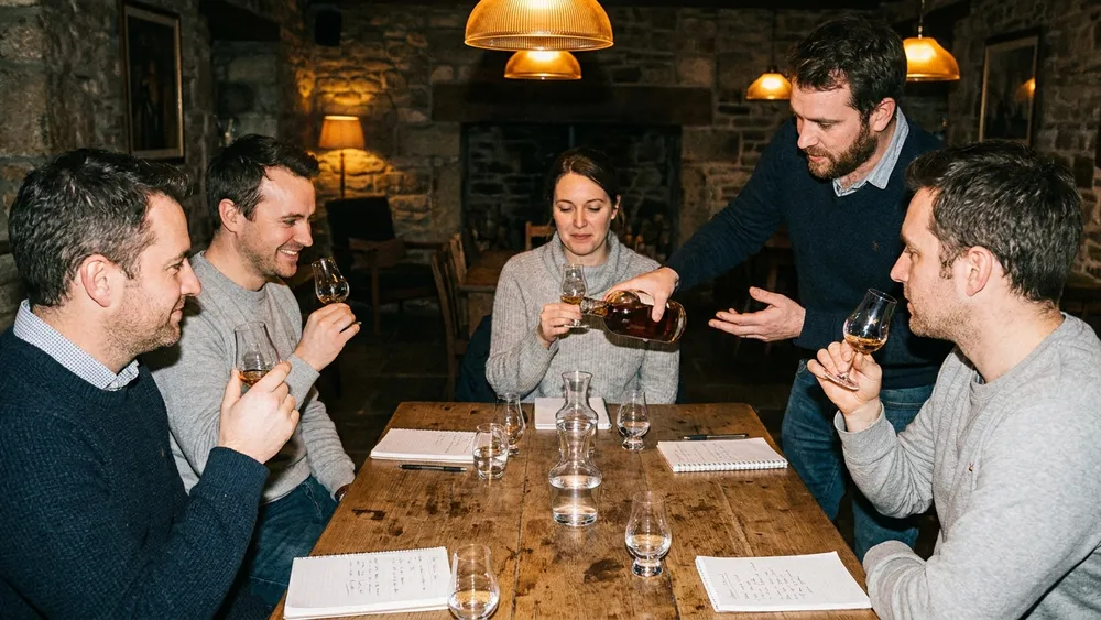 Whisky-Tasting in Bielefeld - Erwachsene verkosten am Abend mehrere Whiskys mit Verkostungsnotizen