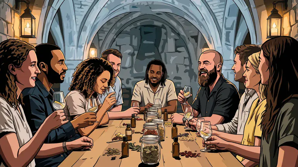 Gin-Tasting in Bielefeld – JGA-Gruppe verkostet Gin im Gewölbe der Sparrenburg