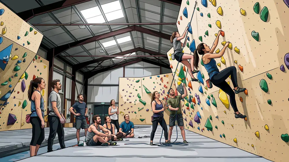 Bouldern in Bielefeld – Kollegen klettern zur Weihnachtsfeier in der Center of Gravity Halle