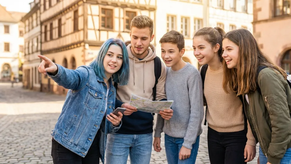 Stadtrallye in Braunschweig – Schüler navigieren mit Smartphone durch die historische Innenstadt