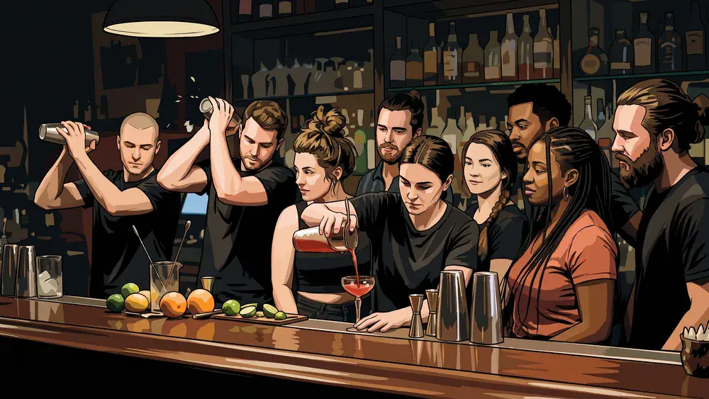 Cocktailkurs in Dortmund – JGA-Gruppe shakt gemeinsam Drinks an der Bar