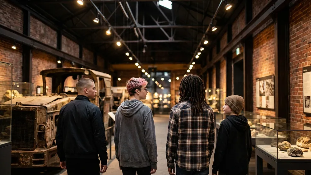 Zeche Zollern in Dortmund – Schüler erkunden die Ausstellung in der historischen Maschinenhalle