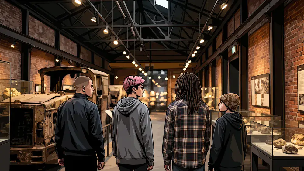 Zeche Zollern in Dortmund – Schüler erkunden die Ausstellung in der historischen Maschinenhalle