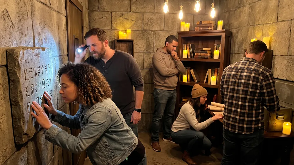 Escape Room in Düsseldorf – Kollegen lösen gemeinsam Rätsel in einem thematisch gestalteten Raum