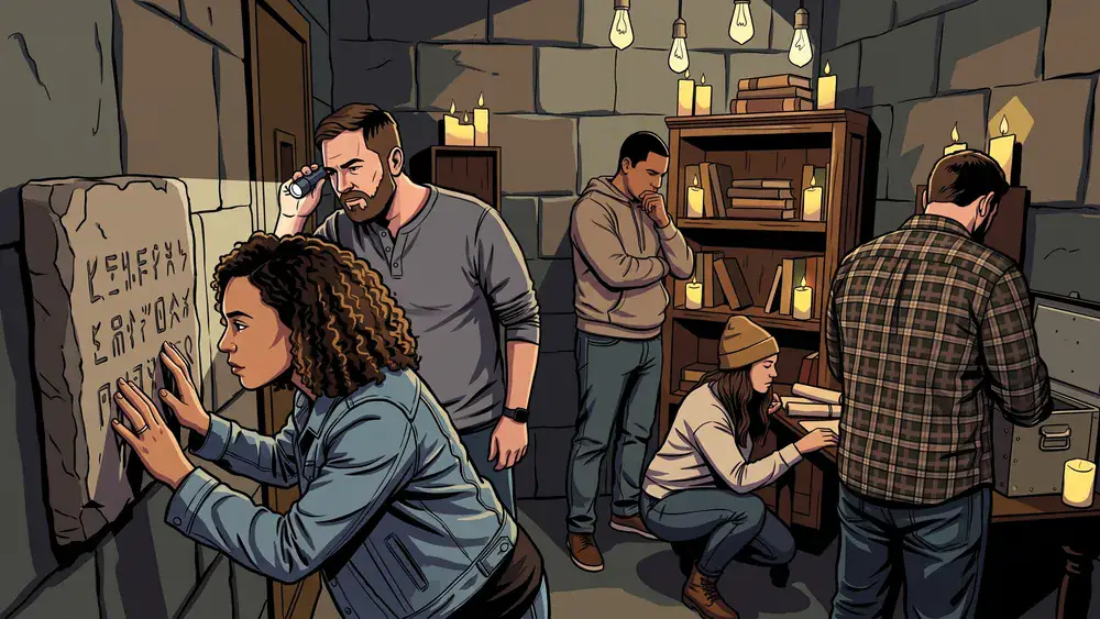 Escape Room in Düsseldorf – Kollegen lösen gemeinsam Rätsel in einem thematisch gestalteten Raum