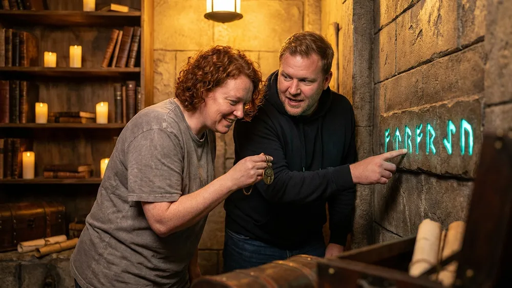 Escape Room in Düsseldorf – Team aus 5 Personen löst gemeinsam Rätsel in einem thematisch gestalteten Raum