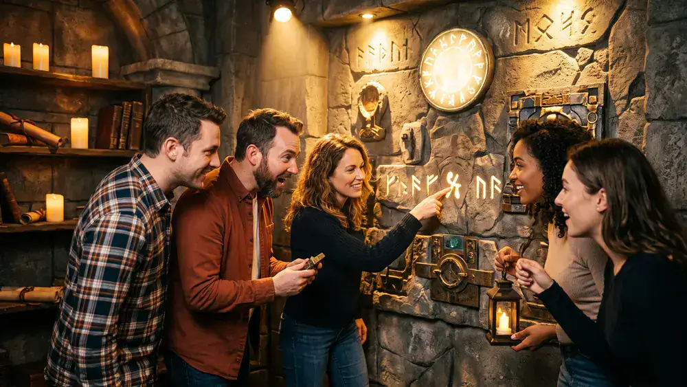 Escape Room in Düsseldorf – Kollegen lösen gemeinsam Rätsel in einem thematisch gestalteten Raum