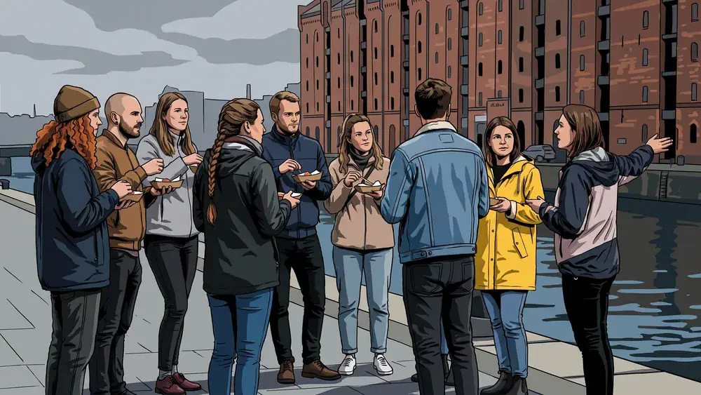 Food Tour in Hamburg – JGA-Gruppe probiert Kostproben auf dem Weg durch die HafenCity