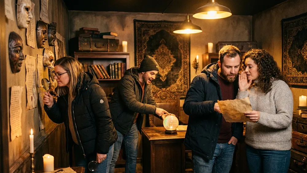 Escape Room in Hannover - Erwachsene lösen gemeinsam Rätsel in einem thematisch gestalteten Raum