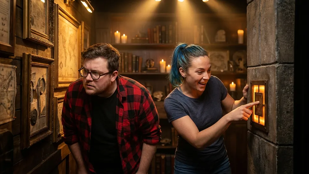 Escape Room in Hannover – Team aus 5 Personen löst gemeinsam Rätsel in einem thematisch gestalteten Raum