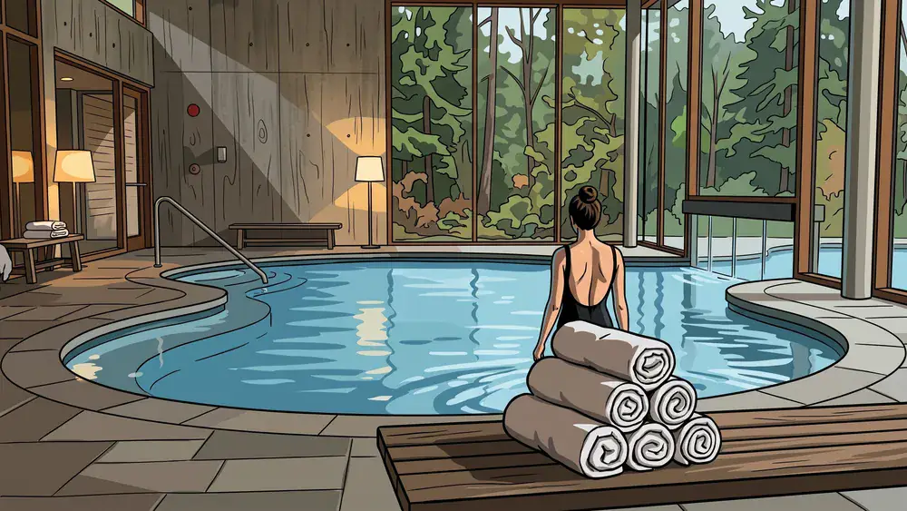 Kurhessen Therme in Kassel – Thermalbecken mit warmem Solewasser am Sonntagnachmittag