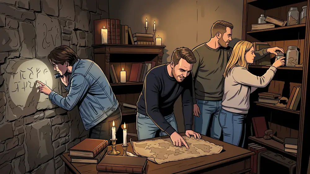 Final Escape Kiel - Erwachsene lösen gemeinsam Rätsel in einem thematischen Escape Room
