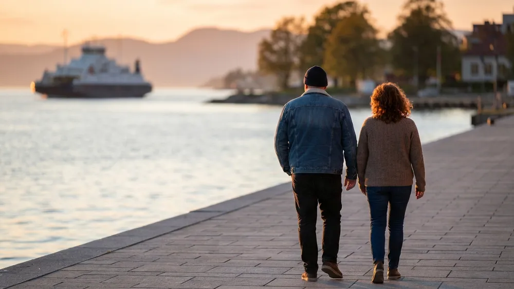 Kiellinie in Kiel – Spaziergang an der Fördepromenade bei Sonnenuntergang
