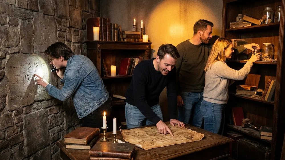 Final Escape Kiel - Erwachsene lösen gemeinsam Rätsel in einem thematischen Escape Room