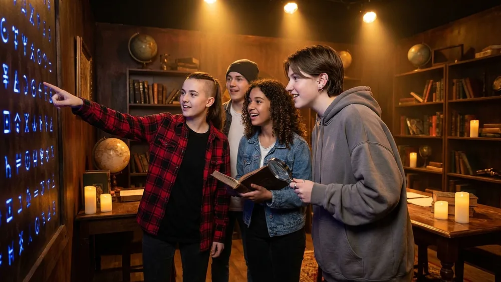 Final Escape Kiel – Schulklasse löst gemeinsam Rätsel in einem thematisch gestalteten Escape Room