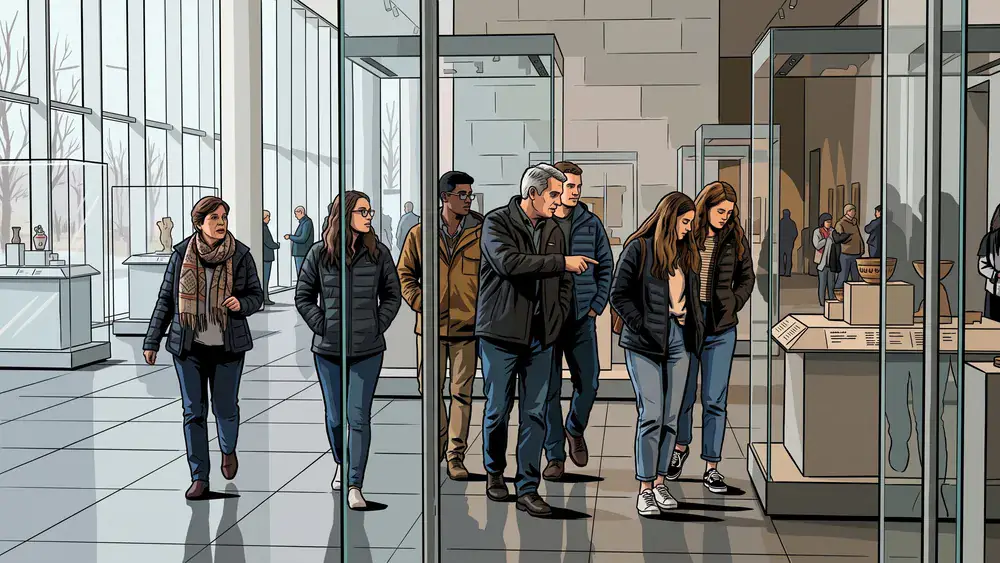 Schokoladenmuseum in Köln – Kollegen erkunden die Ausstellung im lichtdurchfluteten Museumsgebäude