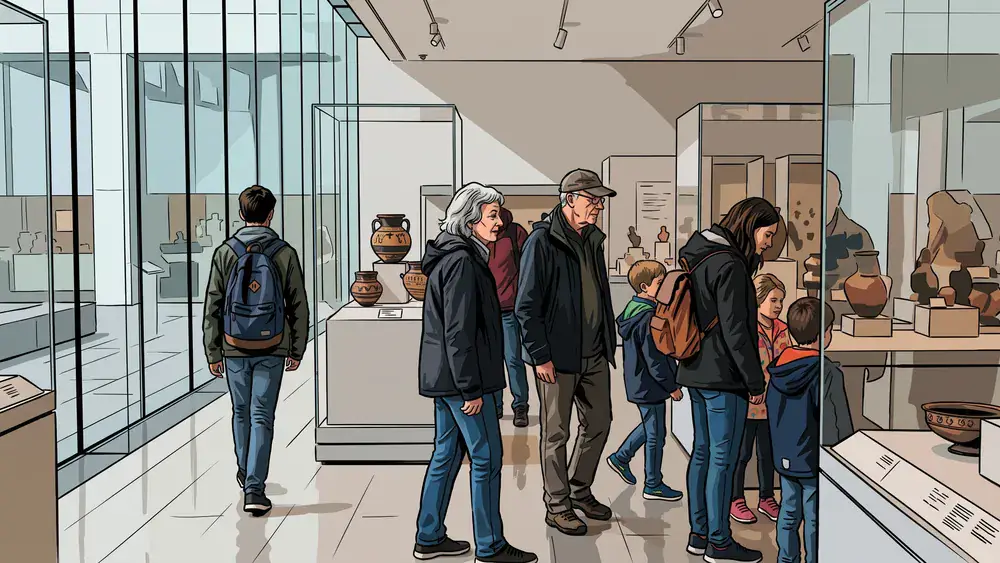 Schokoladenmuseum in Köln – Gruppe erkundet die Ausstellung im lichtdurchfluteten Museumsgebäude