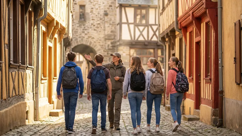 Stadtführung Köln – Schulklasse erkundet die historische Altstadt mit einem Guide