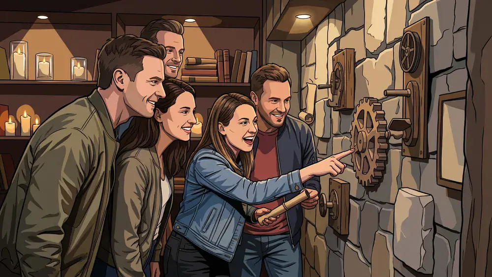 Escape Room in Stuttgart – Kollegen lösen gemeinsam Rätsel in einem thematisch gestalteten Raum