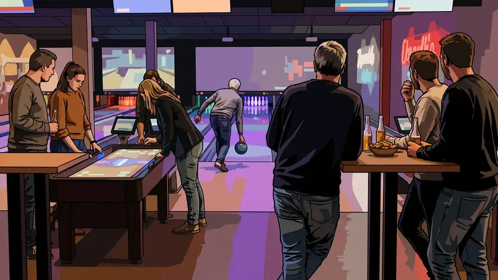 Team bowlt en speelt AR-shuffleboard bij Dolfijn in Tilburg