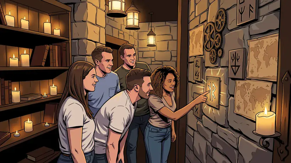 Escape Room in Wien – Kollegen lösen bei der Weihnachtsfeier gemeinsam Rätsel in einem thematisch gestalteten Raum