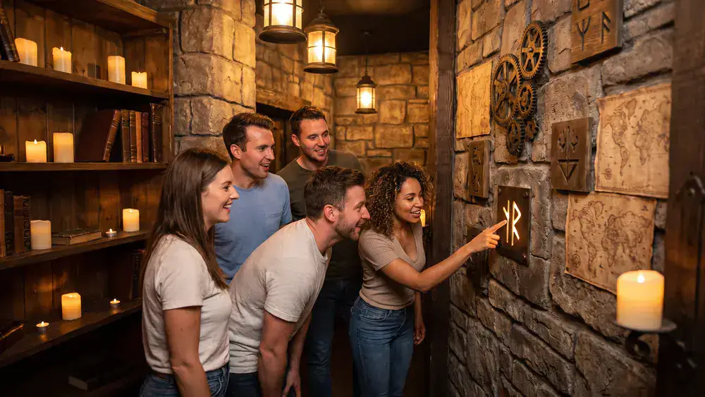 Escape Room in Wien – Kollegen lösen bei der Weihnachtsfeier gemeinsam Rätsel in einem thematisch gestalteten Raum
