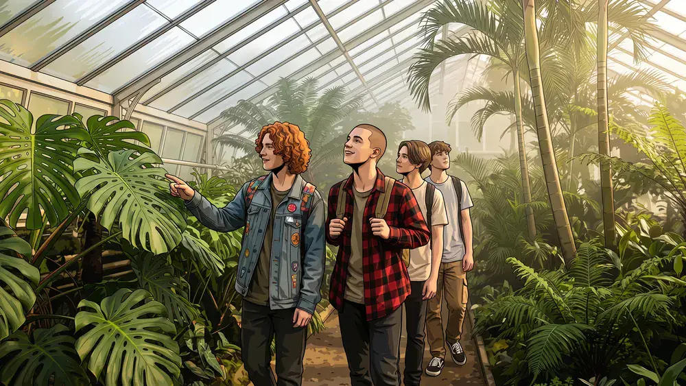 Botanischer Garten Würzburg – Schüler erkunden tropische Gewächshäuser